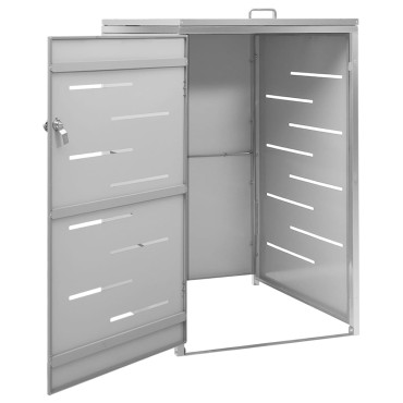 vidaXL Πλαίσιο για Κάδο Απορρ. με Ρόδες 69x77,5x112,5 εκ Αν. Ατσάλι