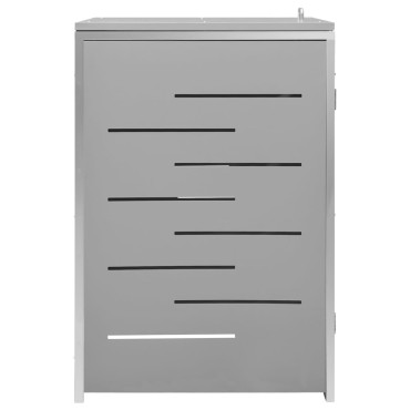 vidaXL Πλαίσιο για Κάδο Απορρ. με Ρόδες 69x77,5x112,5 εκ Αν. Ατσάλι