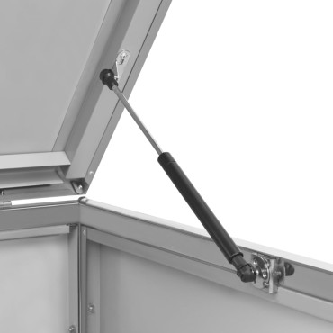 vidaXL Πλαίσιο για Κάδο Απορρ. με Ρόδες 69x77,5x112,5 εκ Αν. Ατσάλι