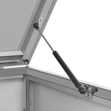 vidaXL Πλαίσιο Κάδων Απορρ. Τετραπλό Ρόδες 276,5x77,5x112,5εκ Αν. Ατσ.