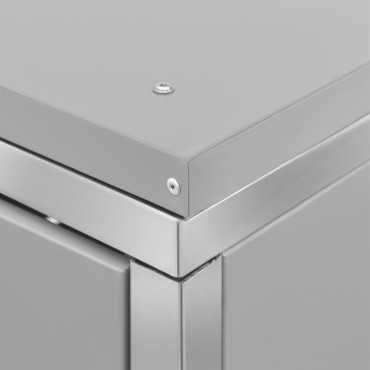 vidaXL Πλαίσιο Κάδων Απορρ. Τετραπλό Ρόδες 276,5x77,5x112,5εκ Αν. Ατσ.