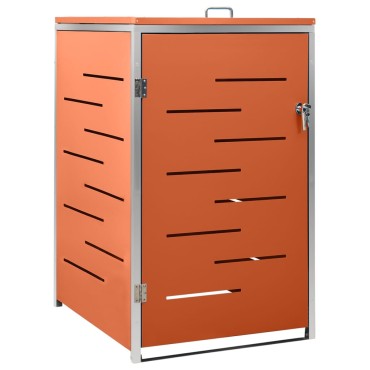 vidaXL Πλαίσιο για Κάδο Απορρ. με Ρόδες 69x77,5x112,5 εκ Αν. Ατσάλι