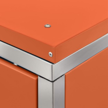 vidaXL Πλαίσιο για Κάδο Απορρ. με Ρόδες 69x77,5x112,5 εκ Αν. Ατσάλι
