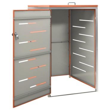 vidaXL Πλαίσιο για Κάδο Απορρ. με Ρόδες 69x77,5x112,5 εκ Αν. Ατσάλι