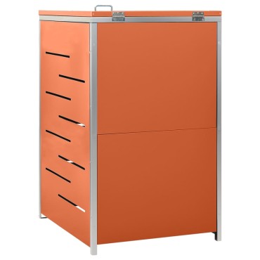 vidaXL Πλαίσιο για Κάδο Απορρ. με Ρόδες 69x77,5x112,5 εκ Αν. Ατσάλι