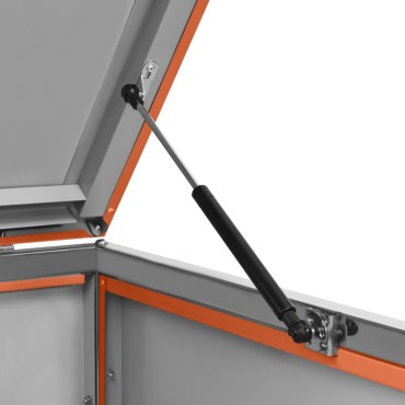 vidaXL Πλαίσιο για Κάδο Απορρ. με Ρόδες 69x77,5x112,5 εκ Αν. Ατσάλι
