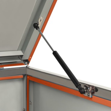 vidaXL Πλαίσιο Κάδων Απορρ. Τετραπλό Ρόδες 276,5x77,5x112,5εκ Αν. Ατσ.