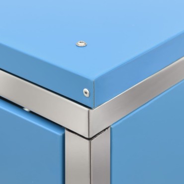 vidaXL Πλαίσιο για Κάδο Απορρ. με Ρόδες 69x77,5x112,5 εκ Αν. Ατσάλι
