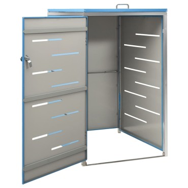 vidaXL Πλαίσιο για Κάδο Απορρ. με Ρόδες 69x77,5x112,5 εκ Αν. Ατσάλι