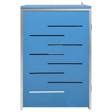 vidaXL Πλαίσιο για Κάδο Απορρ. με Ρόδες 69x77,5x112,5 εκ Αν. Ατσάλι
