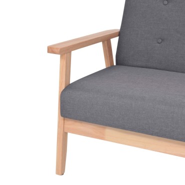 vidaXL Πολυθρόνα Σκούρο Γκρι Υφασμάτινη 64,5x67x73,5cm 1 τεμ.