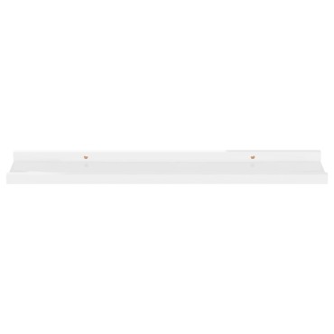 vidaXL Ράφια Τοίχου 4 τεμ. Γυαλιστερό Λευκό 60x9x3cm