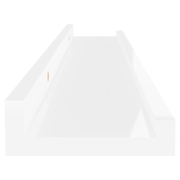 vidaXL Ράφια Τοίχου 4 τεμ. Γυαλιστερό Λευκό 60x9x3cm