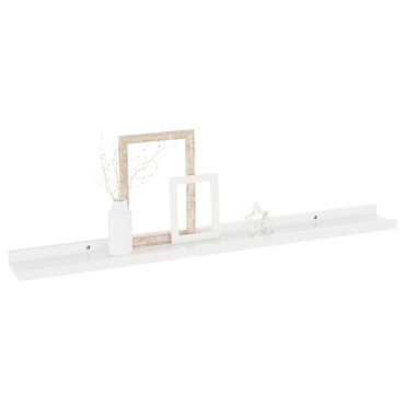 vidaXL Ράφια Τοίχου 4 τεμ. Γυαλιστερό Λευκό 80x9x3cm