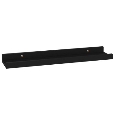 vidaXL Ράφια Τοίχου 4 τεμ. Μαύρα 40x9x3cm