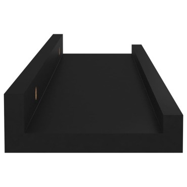 vidaXL Ράφια Τοίχου 4 τεμ. Μαύρα 40x9x3cm