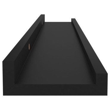 vidaXL Ράφια Τοίχου 4 τεμ. Μαύρα 60x9x3cmΛευκά