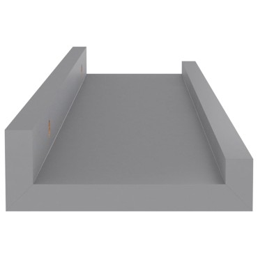 vidaXL Ράφια Τοίχου 4 τεμ. Γκρι 40x9x3cm