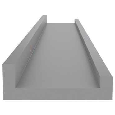 vidaXL Ράφια Τοίχου 4 τεμ. Γκρι 60x9x3cmΛευκά