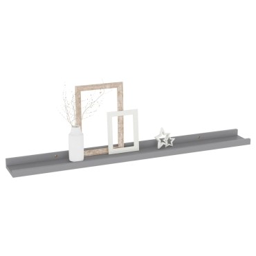 vidaXL Ράφια Τοίχου 4 τεμ. Γκρι 80x9x3cm