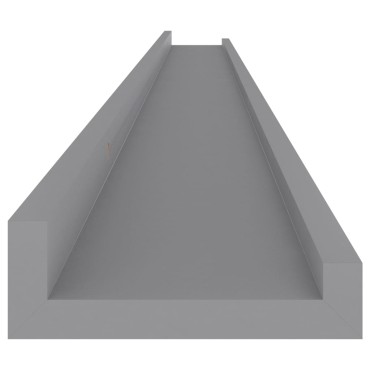 vidaXL Ράφια Τοίχου 4 τεμ. Γκρι 115x9x3cm