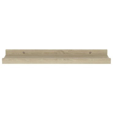 vidaXL Ράφια Τοίχου 2 τεμ. Sonoma Δρυς 40x9x3cm