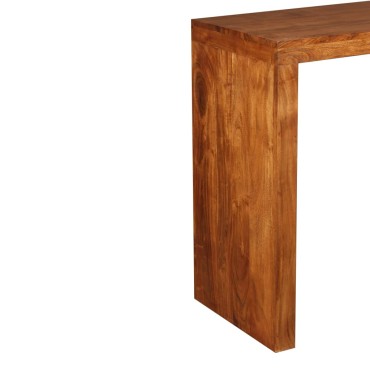 vidaXL Τραπέζι Κονσόλα 110x40x76cm Μασίφ Ξύλο με Μελί Φινίρισμα 1 τεμ.