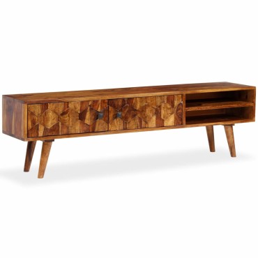 vidaXL Έπιπλο Τηλεόρασης 140x30x40cm από Μασίφ Ξύλο Sheesham