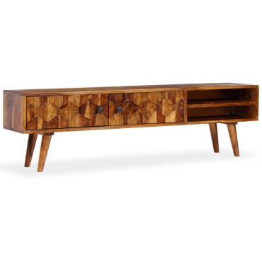 vidaXL Έπιπλο Τηλεόρασης 140x30x40cm από Μασίφ Ξύλο Sheesham