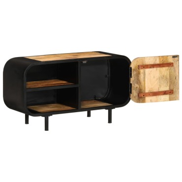 vidaXL Έπιπλο Τηλεόρασης 90x30x48cm από Ακατέργαστο Ξύλο Μάνγκο