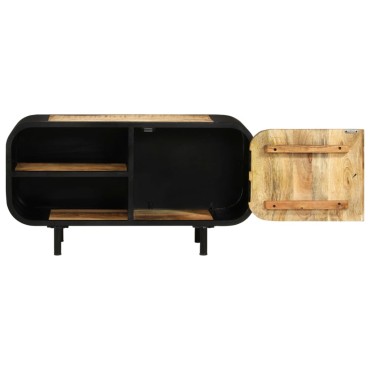 vidaXL Έπιπλο Τηλεόρασης 90x30x48cm από Ακατέργαστο Ξύλο Μάνγκο
