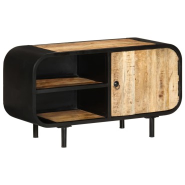 vidaXL Έπιπλο Τηλεόρασης 90x30x48cm από Ακατέργαστο Ξύλο Μάνγκο