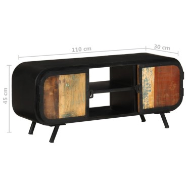 vidaXL Έπιπλο Τηλεόρασης 110x30x45cm από Μασίφ Ανακυκλωμένο Ξύλο
