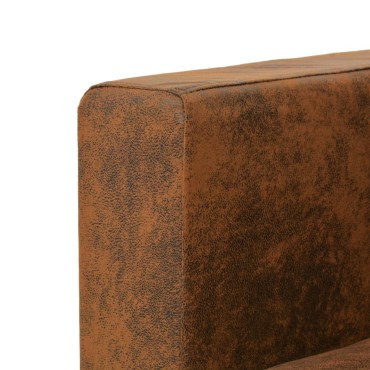 vidaXL Καναπές Τριθέσιος 191x73x82cm από Συνθετικό Καστόρι 1 τεμ.