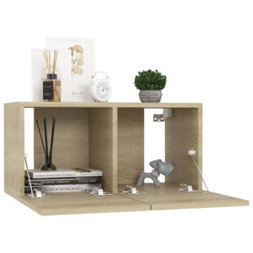 vidaXL Έπιπλα Τηλεόρασης 4 τεμ. Sonoma Δρυς 60x30x30cm Επεξ. Ξύλο