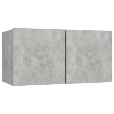 vidaXL Έπιπλα Τηλεόρασης 4 τεμ. Γκρι Σκυρ. 60x30x30cm από Επεξ. Ξύλο