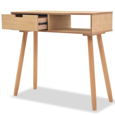 vidaXL Τραπέζι Κονσόλα Καφέ 80x30x72cm από Μασίφ Ξύλο Πεύκου 1 τεμ.