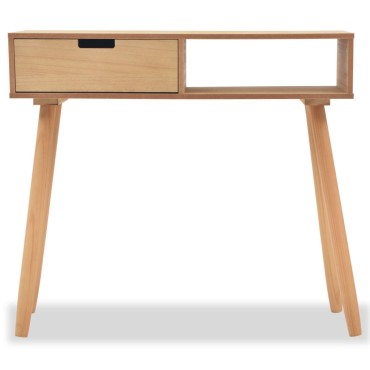vidaXL Τραπέζι Κονσόλα Καφέ 80x30x72cm από Μασίφ Ξύλο Πεύκου 1 τεμ.