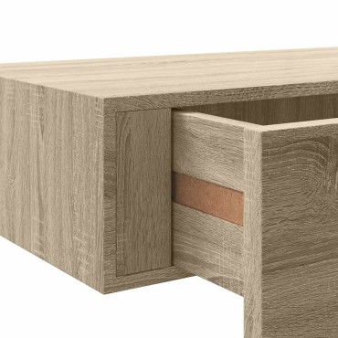 vidaXL Ράφι Επιτοίχιο με Συρτάρι Χρώμα Δρυός 40x23,5x10cm από MDF 1 τεμ.