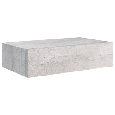 vidaXL Ράφια Τοίχου Συρτάρια 2 τεμ. Γκρι Σκυρ. 40x23,5x10cm από MDF