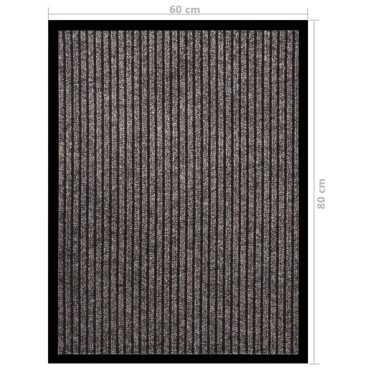 vidaXL Πατάκι Εισόδου Ριγέ Μπεζ 60 x 80 εκ.