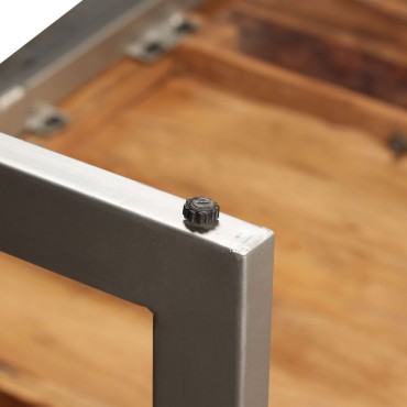 vidaXL Τραπεζαρία από Μασίφ Ξύλο Sheesham και Ατσάλι 180x90x76cm 1 τεμ.
