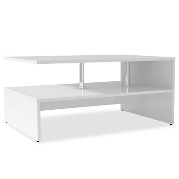 vidaXL Τραπεζάκι Σαλονιού Λευκό 90x59x42cm Επεξ. Ξύλο 1 τεμ.