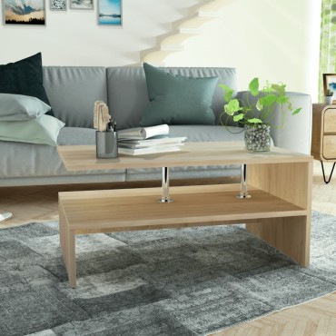vidaXL Τραπεζάκι Σαλονιού Χρ. Δρυός 90x59x42cm Επεξ. Ξύλο 1 τεμ.