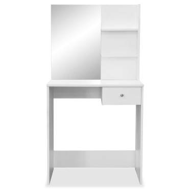 vidaXL Μπουντουάρ Λευκό 75x40x141cm από Επεξ. Ξύλο 1 τεμ.