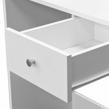 vidaXL Μπουντουάρ Λευκό 75x40x141cm από Επεξ. Ξύλο 1 τεμ.