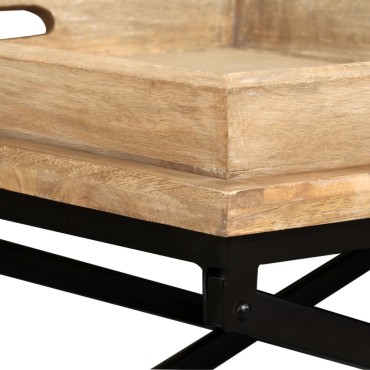 vidaXL Τραπεζάκι Σαλονιού 110x55x42cm από Μασίφ Ξύλο Μάνγκο 1 τεμ.