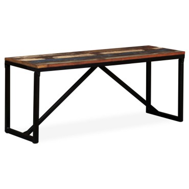 vidaXL Πάγκος 110x35x45cm από Μασίφ Ανακυκλωμένο Ξύλο 1 τεμ.