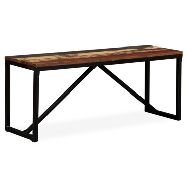 vidaXL Πάγκος 110x35x45cm από Μασίφ Ανακυκλωμένο Ξύλο 1 τεμ.
