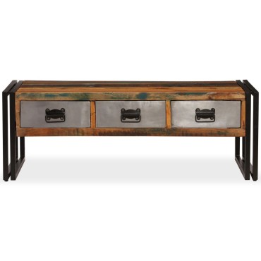 vidaXL Τραπεζάκι Σαλονιού με 3 Συρτάρια 100x50x35cm Ανακυκλ. Ξύλο 1 τεμ.